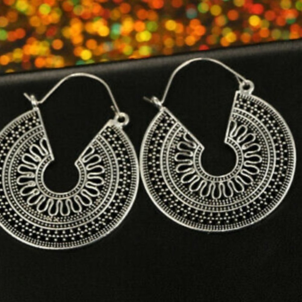***Sterling silver Tribal Earrings